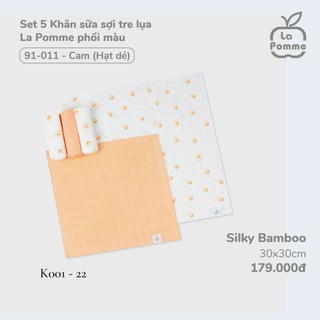 Khăn sữa sợi tre lụa La Pomme - K001
