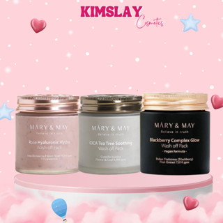 Mặt Nạ Đất Sét MARY & MAY Rose Hyaluronic/CICA Tea Tree Soothing/Blackberry Complex 125ml