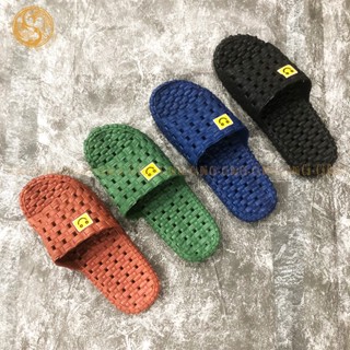 Dép lỗ mặt cười đi trong nhà dép đúc nam nữ quai ngang đi văn phòng nhà tắm chống trơn trượt