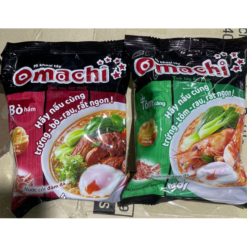 Compo 10 gói mì OMACHI 80g