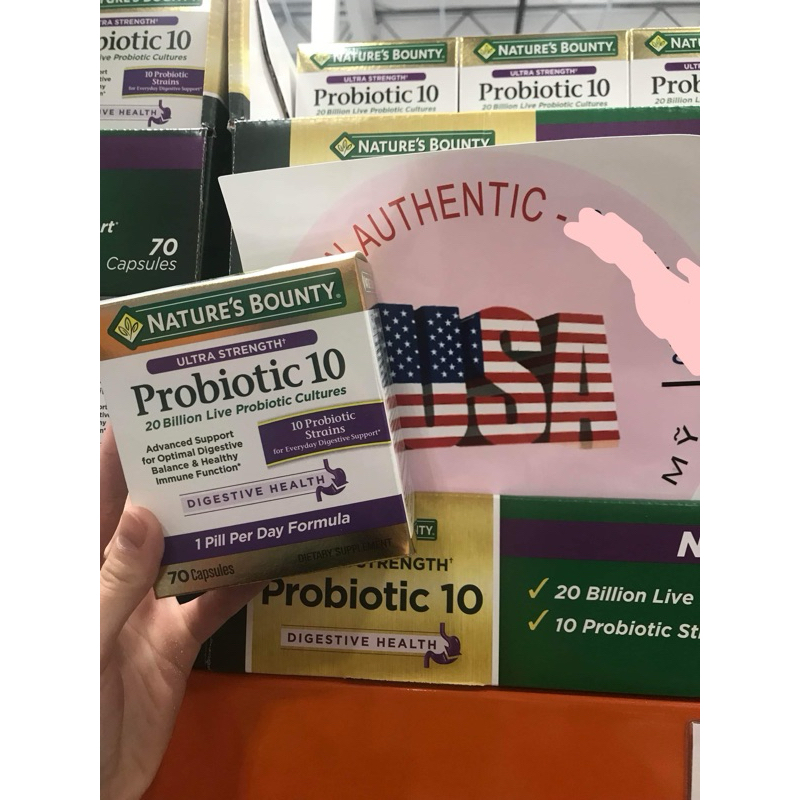 [ ĐỦ BILL STORE + AIR] Hỗ trợ hệ tiêu hóa và đường ruột Nature’s Bounty Advanced Probiotic 10 70 viê