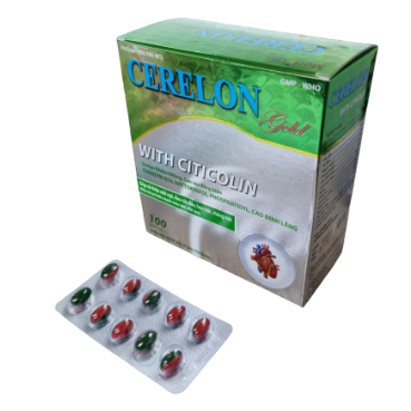 Cerelon citicolin gold Giúp bổ sung dưỡng chất cho não hiệu quả vienên uống hoạt huyết dưỡng não vi