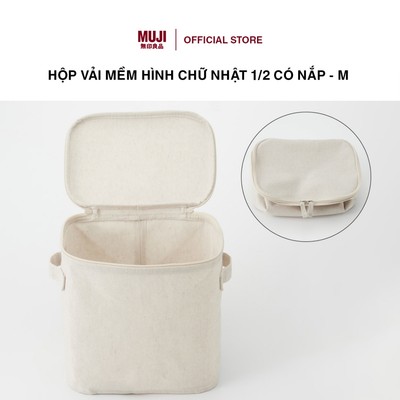 Hộp Vải Mềm Hình Chữ Nhật 1/2 Có Nắp - M MUJI