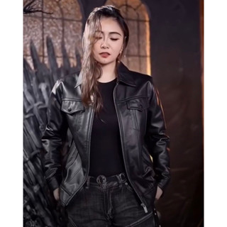 Áo Khoác da nam lót lông phối túi thu đông BONADO AK66