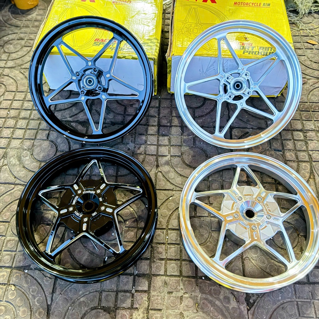  Mâm ngôi sao cnc Vario - Click chính hãng AT Racing LẮP ĐẶT NHƯ ZIN 