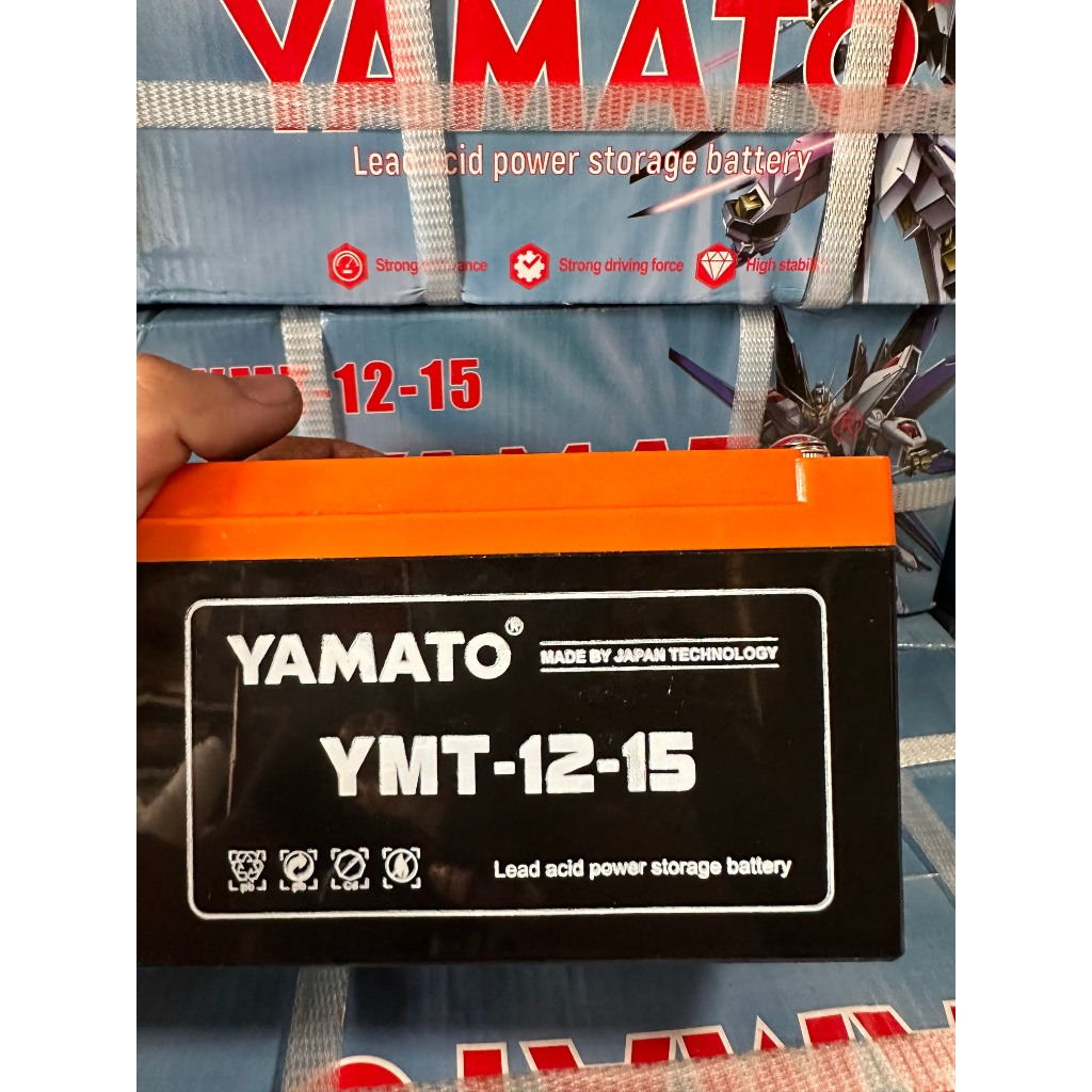 Com bo bộ 4 bình acquy 12V-15Ah YAMATO, set 4 bình ắc quy xe đạp điện nijia.honda.133m 6FM-14, YMT-12-15)