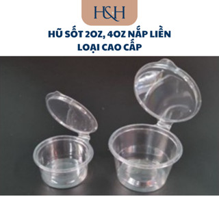 (Set 50-100 cái) Hũ Sốt Nắp Liền 2oz, 4oz Cốc Đựng Nước Chấm, Hũ Panacota, Hộp Đựng Bánh Flan -Tổng Kho Hải Hạnh