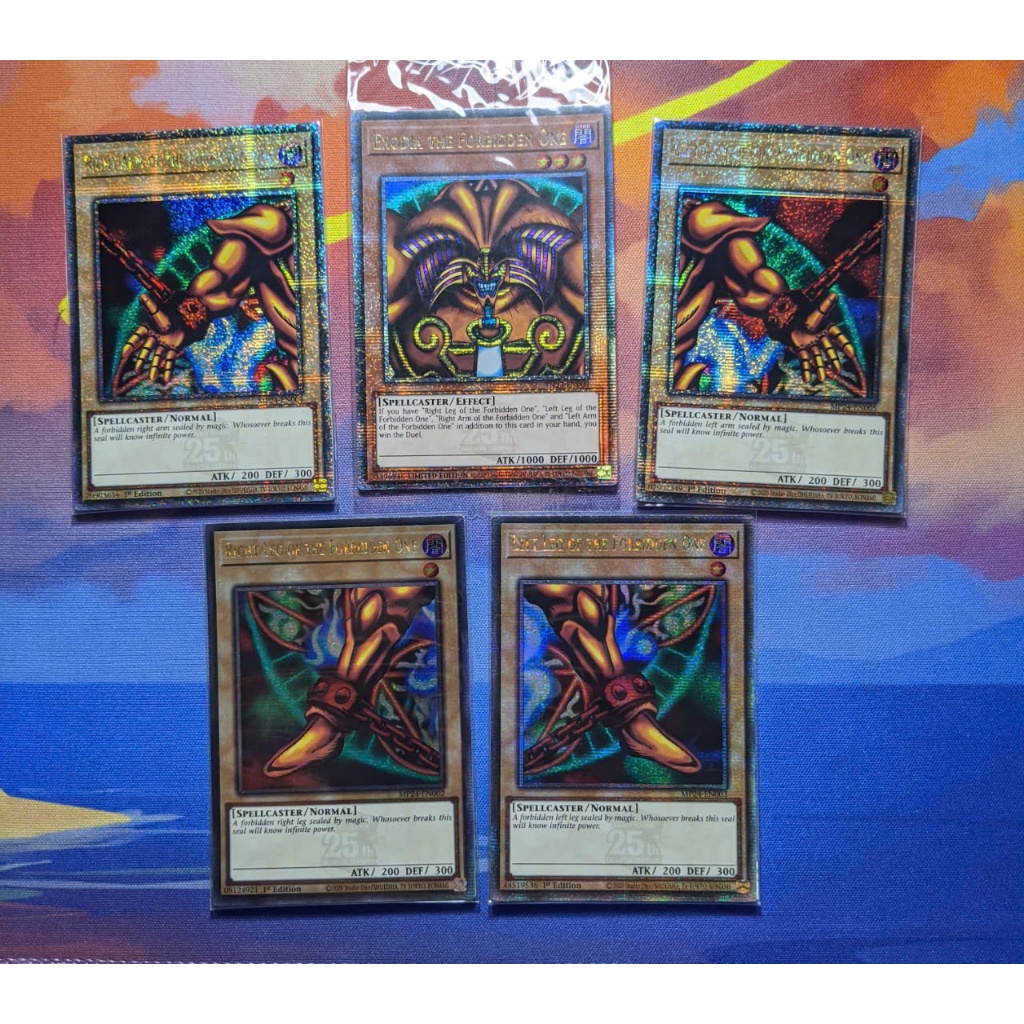 Combo 5 mảnh Exodia the Forbidden One - TN23-MP24 - Quarter Century Rare 1st Edition