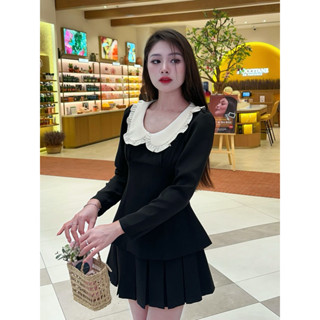 Áo Sơ Mi Kiểu dài tay, áo peplum nữ thiết kế cao cấp cổ vuông Thu Đông 2024 - Laika Shirt