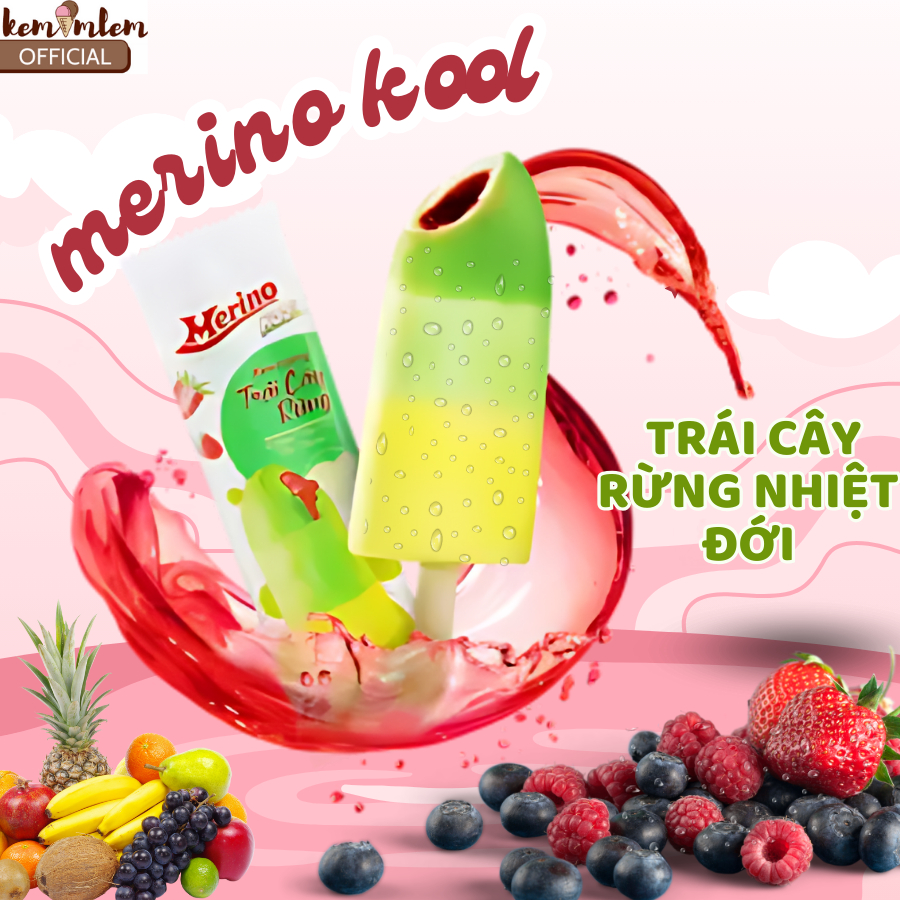 Kem KOOL Trái Cây Rừng Xốt Dâu - MERINO - [SHIP HOẢ TỐC]