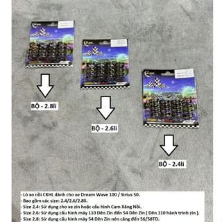 Lò xo nồi CKHL size 2.4/2.6/2.8li dành cho xe Dream Wave