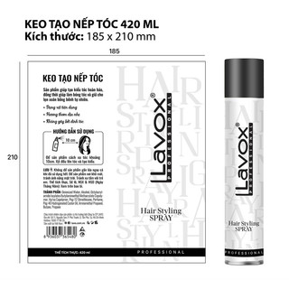 Keo Xịt Tóc Giữ Nếp Tóc Lavox 420ml