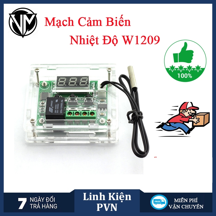 Mạch Cảm Biến Nhiệt Độ W1209 12V