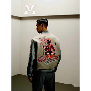 Áo Khoác Bomber ACM Bóng Chày, Phong Cách Retro Mỹ Cổ Điển Dành Cho Nam Và Nữ