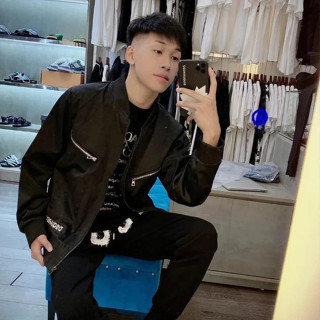 Áo Khoác Gió DSQ Nam Họa Tiết Thêu Khóa Chéo Đơn Giản Chất Liệu Gió Thời Trang Cao Cấp. Áo Gió Nam Khoá Zip Chéo Siu Đẹp