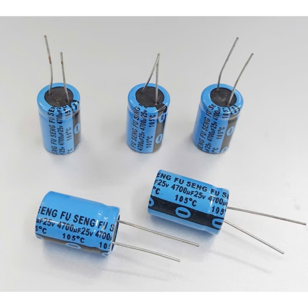 Combo 5 tụ 4700uF/25v Fusheng xanh