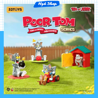   1 set 4 box  Blindbox Tom và Jerry Poor Tom Mô Hình Chính Hãng 52Toys Nguyên Seal Full box 