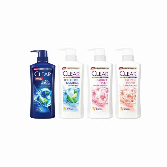 Dầu gội Clear làm sạch gàu và thơm mát 400ml Thái Lan