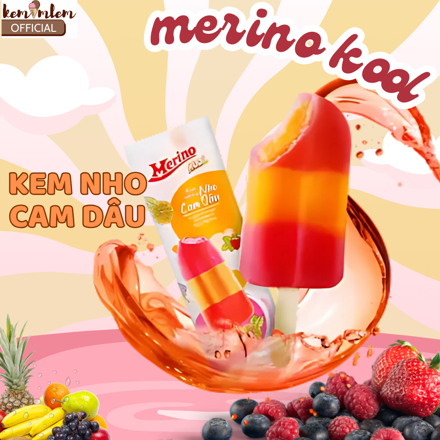 Kem KOOL Nho Cam Dâu - MERINO - [SHIP HOẢ TỐC]