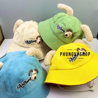 Bé 2-5Tuổi V 52cm_Mũ nhung bucket tai bèo vành trai gái trẻ em phungvyshop-nón   BO trung CHO NOTHING  