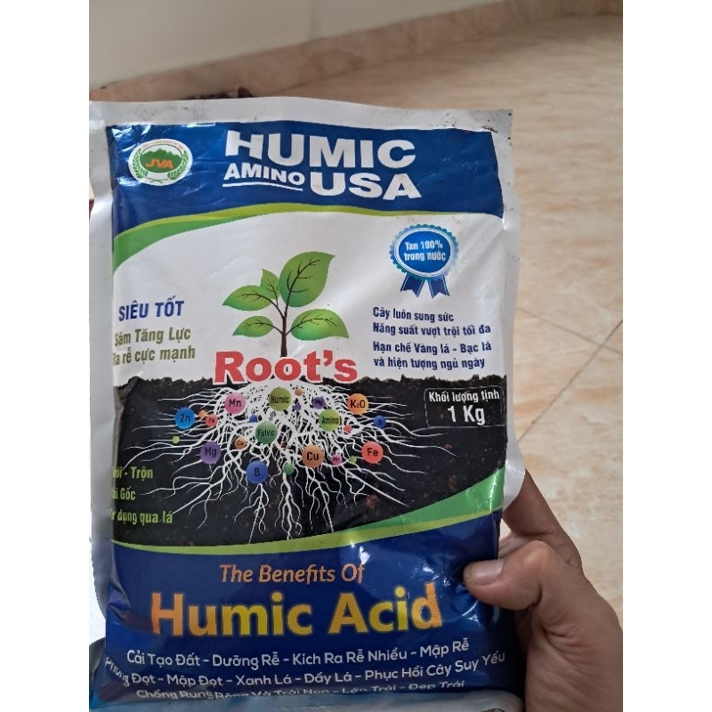 Phân Bón Humic Amino USA 1KG kích rễ tăng trưởng cây JVA NongNghiepVietNhat