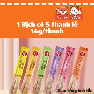 Combo 5 gói Súp thưởng Wanpy Happy cho Mèo