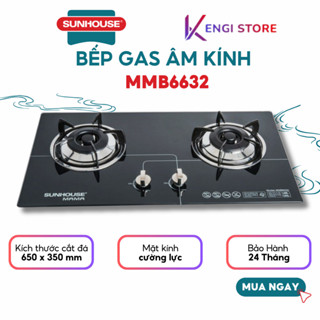 [Sunhouse Chính Hãng] Bếp Ga Âm Kính Cao Cấp Sunhouse Mama MMB6632 - Bảo Hành 24 Tháng Toàn Quốc