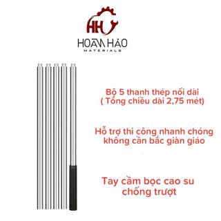  Bộ 5 thanh thép nối dài chuyên dụng cho súng bắn đinh hạt nổ 