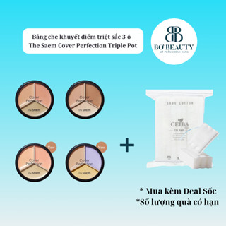 Bảng che khuyết điểm triệt sắc 3 ô The Saem Cover Perfection Triple Pot