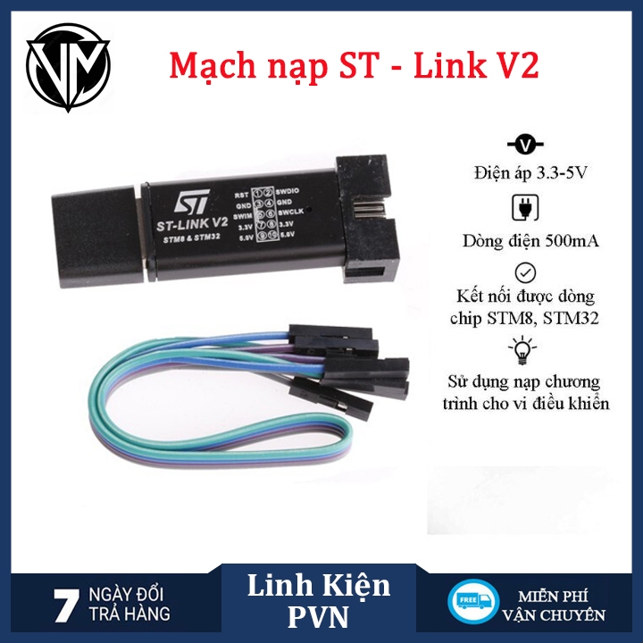Mạch Nạp ST-Link V2 STM8 STM32 - Hàng Chất Lượng Cao