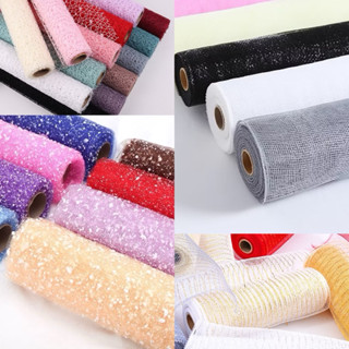 cuộn lưới thô, lưới tuyết, lưới nhện, lưới kim tuyến gói hoa, trang trí, derco