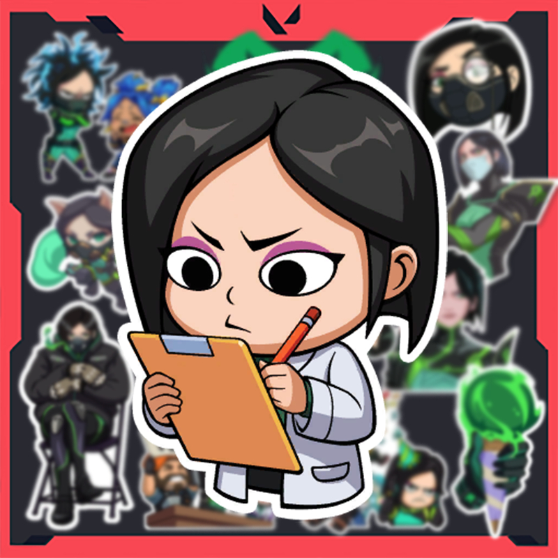 Sticker Valorant - Hình dán Agent Viper (set 14 hình)