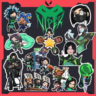 Sticker Valorant - Hình dán Agent Viper (set 14 hình)