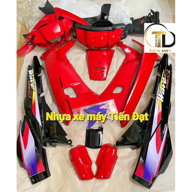 Dàn áo wave thái đỏ đen - wave 110 đỏ đen