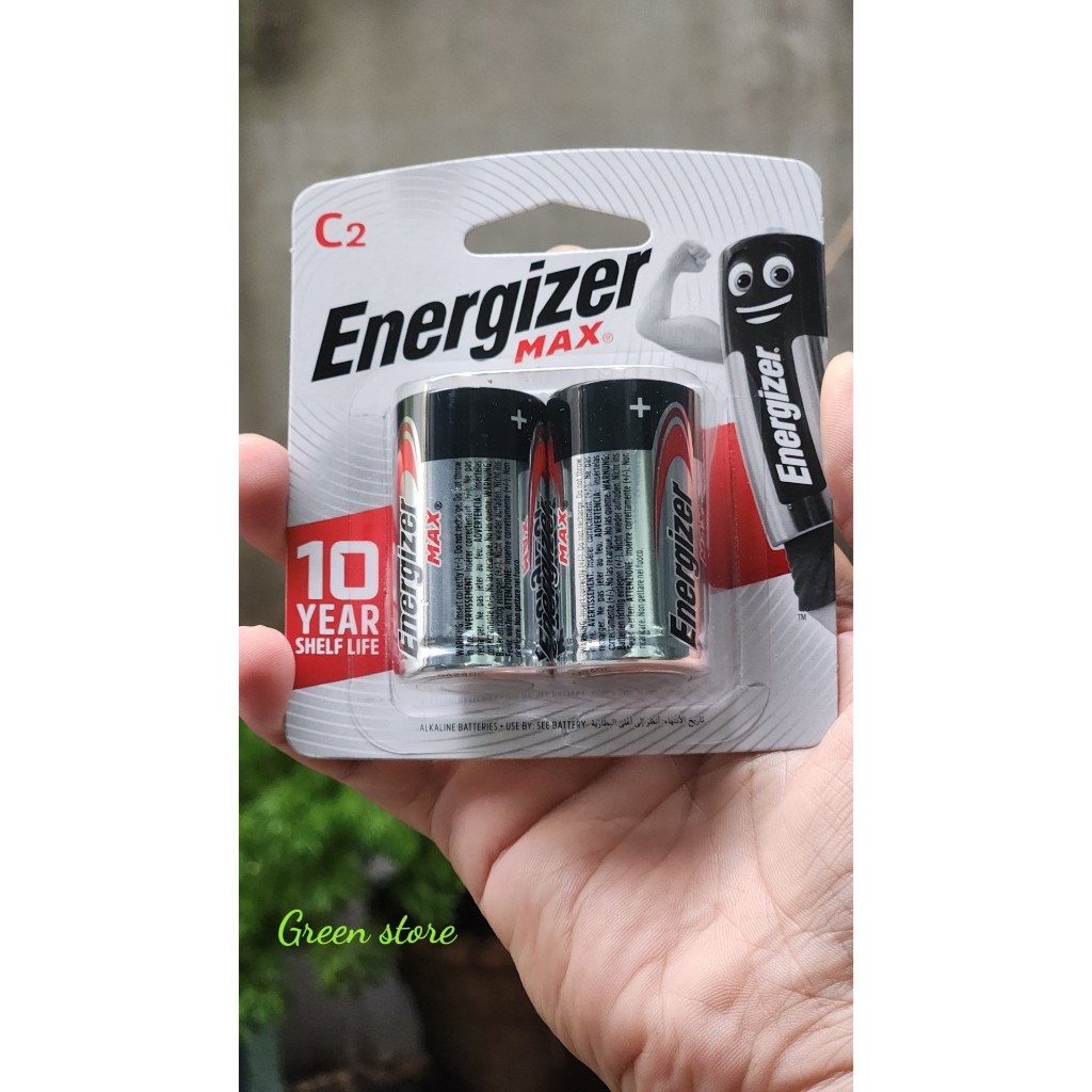 Vỉ 2 viên pn trung size C Energizer MAX 1.5V E93 BP2 chính hãng