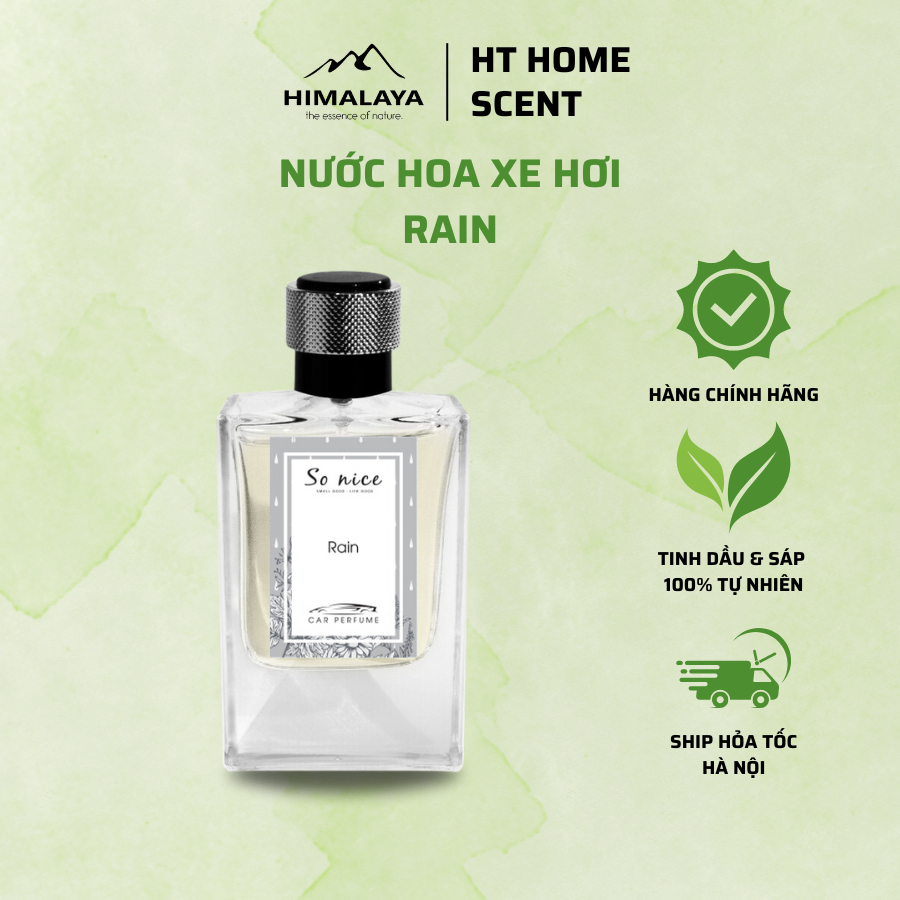 Nước hoa xe hơi So Nice Rain, Nước hoa ô tô hương mát nhẹ trong lành như cơn mưa mùa hạ cao cấp