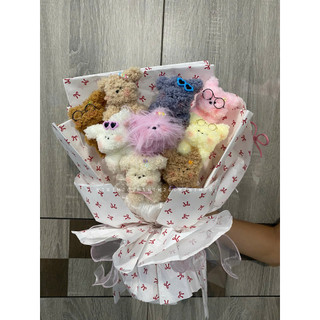 [ẢNH THẬT] Bó hoa cún lông xù handmade siêu đáng yêu tặng quà sinh nhật, kỉ niệm, tặng bạn gái