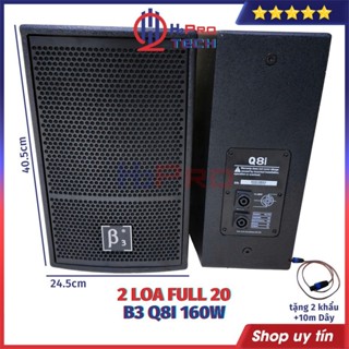 Loa Full 20 B3 Q8i 160W (2 Chiếc, Tặng Dây Khẩu), Loa Trợ Lời Bass 20 Nhỏ Gọn Lắp Vừa Ô Tô - H2Pro