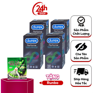  Bao cao su Durex Performa  Combo 4 Hộp Giá Sỉ  - Bcs Trơn Giúp Cuộc Yêu Lâu Hơn Bcs ôm sát body cho cảm giác thật 