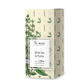 Nước hoa xe hơi So Nice White tea & Thyme hương thơm mát nhẹ, Nhơcs hoa ô tô chính hãng cao cấp