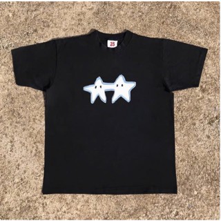 Áo Phông Cổ Tròn Nam Nữ Phối Hình Ngôi Sao Nắm Tay Phong Cách Trẻ Trung, Dễ Thương, Chất Liệu Cotton Khô Mềm Mịn Mát Mẻ