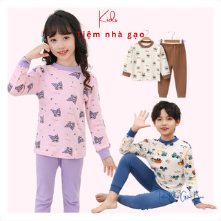 Bộ dài tay thu đông cho bé 10-20kg Tiệm Nhà Gạo Bae chất nỉ bông ấm áp thoải mái B2