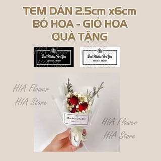 TEM DÁN HOA 100 TEM DÁN BÓ HOA QUÀ TẶNG HỘP HOA MỸ PHẨM