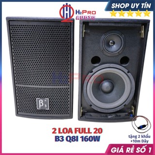 Loa Trợ Lời Bass 20 B3 Q8i 160W (2 Chiếc, Tặng Dây Khẩu), Loa Full 20 Nhỏ Gọn Lắp Vừa Ô Tô - H2Pro