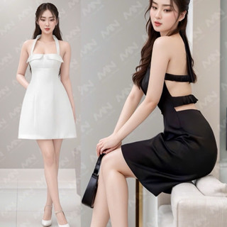 Đầm hở lưng MINA dáng ôm body dự tiệc quyến rũ chất Taffeta MN227