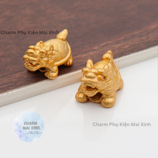   S925  Kim Quy Bạc -  Xỏ Ngang - 3 Size - Charm Phụ Kiện Xâu Phối Vòng Tay Chuỗi Hạt Gỗ Phong Thủy May Mắn 