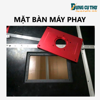 MẶT BÀN MÁY PHAY ĐỎ - TẤM GÁ MÁY PHAY GỖ - MẶT GÁ MÁY SOI CẦM TAY CỐT 6.35MM VÀ 12.7MM