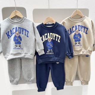 Bộ nỉ bé trai KACADY KIDS dài tay cho bé kiểu dáng thể thao siêu đẹp hàng quảng châu Mẫu Mới 2026