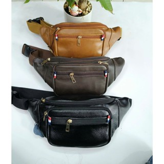 Túi Bao Tử,Túi Đeo Bụng Nam Da Bò Da Thật 100% Cao Cấp Thiết Kế Đơn Giản Thanh Lịch Phù Hợp Cho Mọi Lứa Tuổi Màu Đen