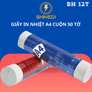 giấy in nhiệt  A4 SHINEDI dành cho máy in nhiệt trắng trống cuộn 50 tờ mềm mịn lưu dữ mực trên giấy 10 năm giá ưu đãi